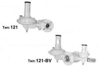 Регуляторы низкого давления без и с предохранительно-запорным клапаном серия 120, тип 121 и 121BV